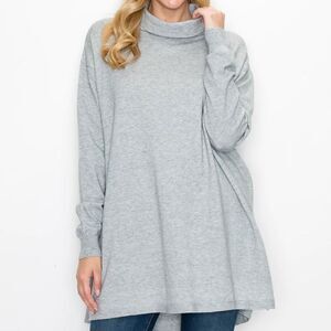 JOH CASHMERE Sarah Sweater Heather Gray Women’s Size Large